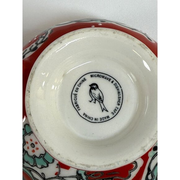 Set Of 2 Anthropologie Elka Ayala Hand-Painted Ceramic Mugs/Cups Twisted Handles - Picture 9 of 14